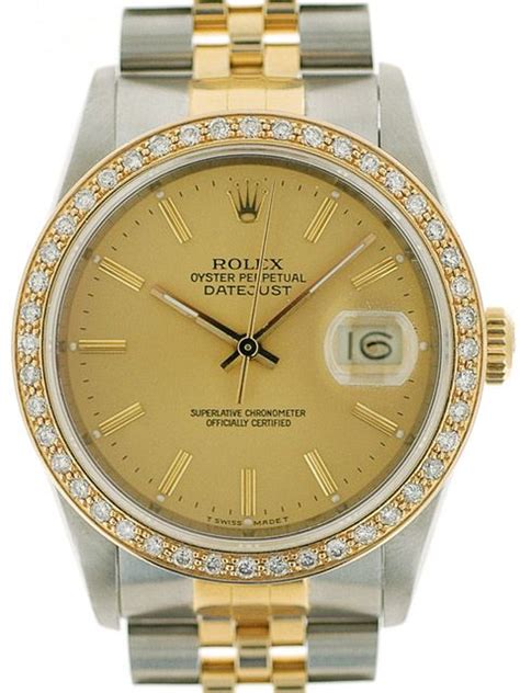 medio rolex acciaio oro lunetta brillanti|oro metallici 28mm.